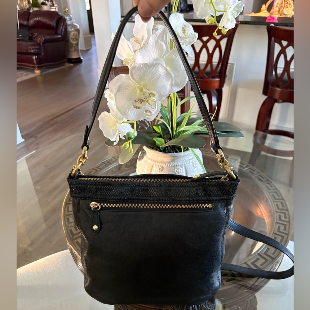 🖤🖤COACH ASHLEY BLACK LEATHER HIPPIE/SHOULDER/CROSSBODY BAG!🖤🖤 - Picture 2 of 8
